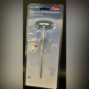 Cooper- Espresso/Café‎ Thermometer - Silver, New in package,2237-04